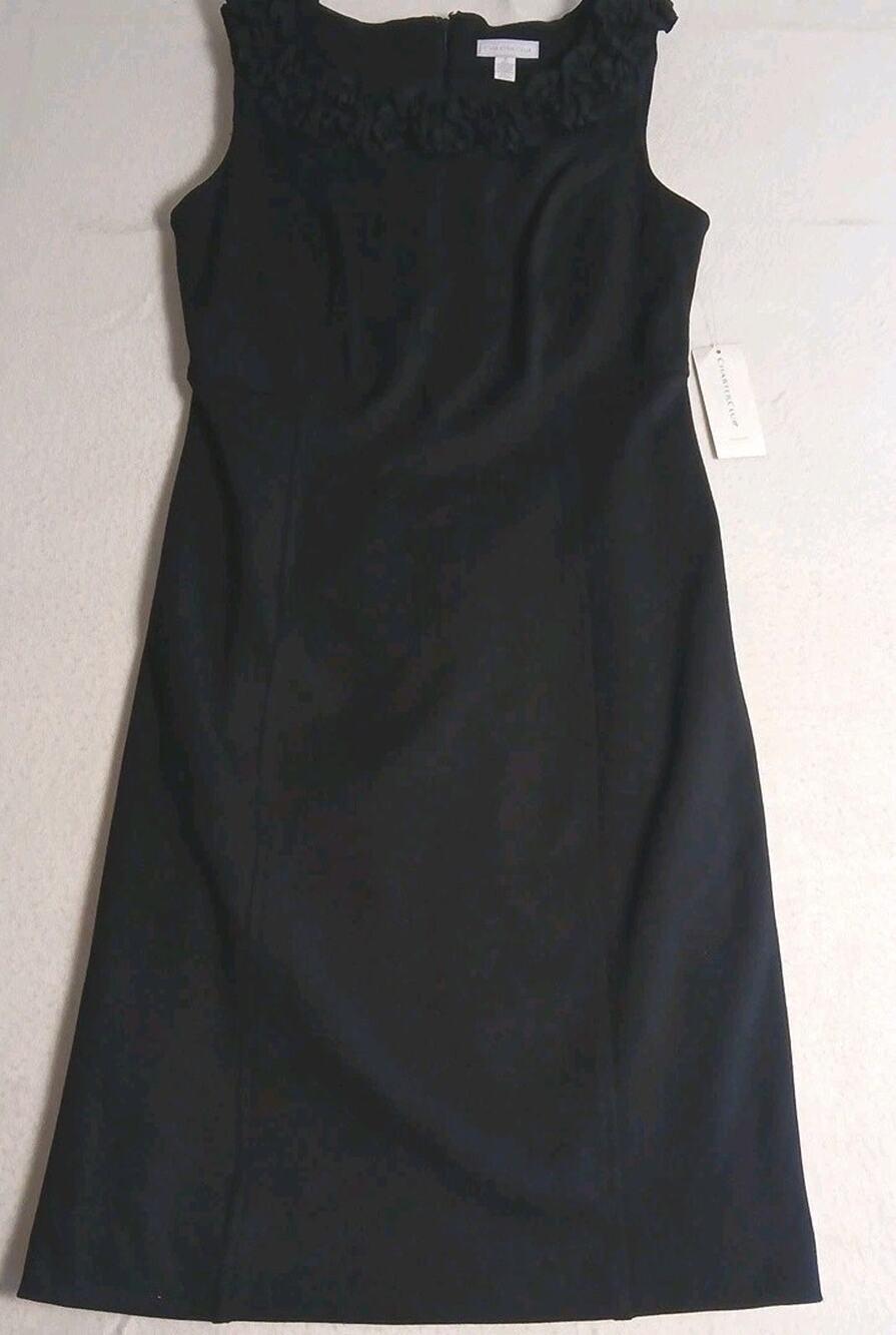Charter Club Basic Shift Dress Black Size 4 NWT